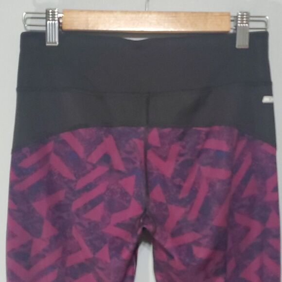 Danskin NOW pants women's size small ( size 4 - 6 ) black burgundy legging - Picture 6 of 11